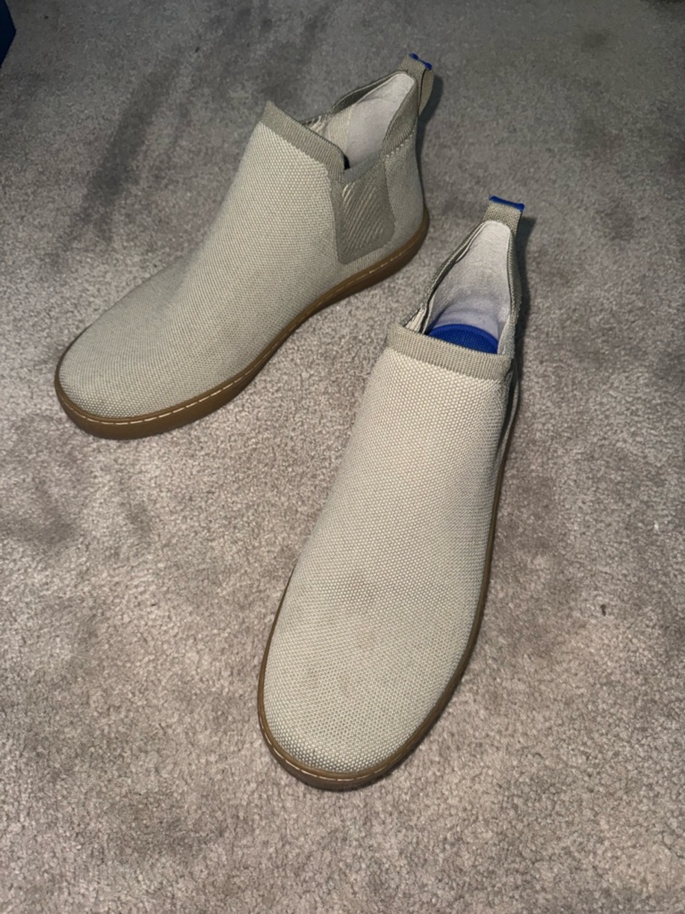 Rothy's Men's Chukka Boot in Light Beige with Tan Sole